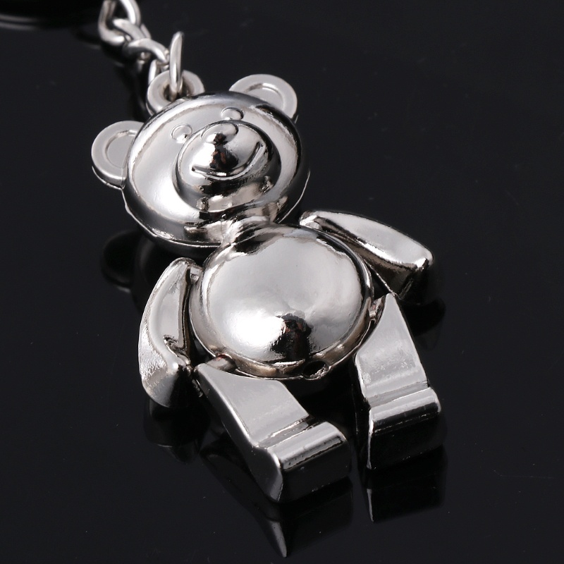 SIY  Metal Movable Bear Keychain 3D Animal Kering Women Car Handbag Charm Accessory