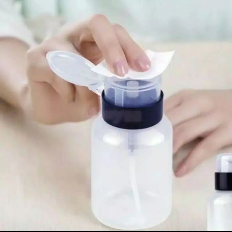 BOTOL PUMP KOSONG UNTUK PEMBERSIH KUTEK / TONER 60ML DAN 200ML