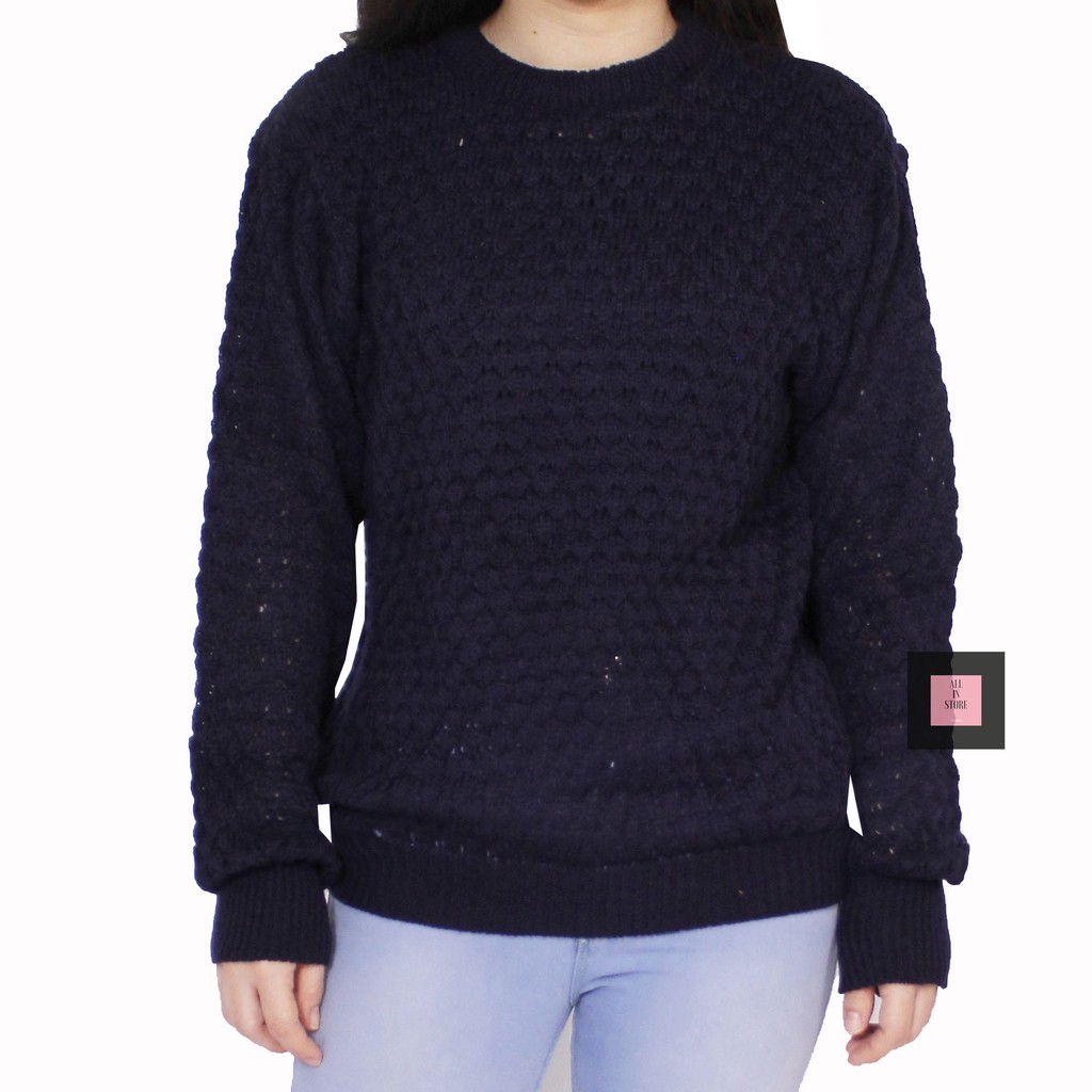 Sweater / ROUNDHAND POPCORN / Atasan Rajut Salur / Outwear / Sweater Rajut-5