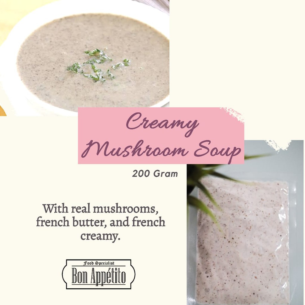 

Mushroom Soup 200 Gram / Ready to Eat / Sop Jamur
