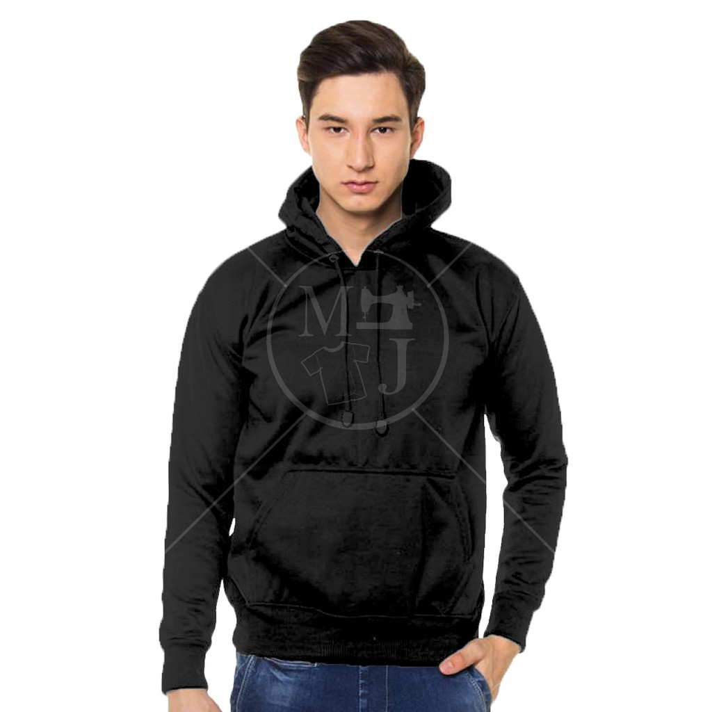 Download Jaket hoodie jumper cotton fleece / hoodie jumper hitam ...