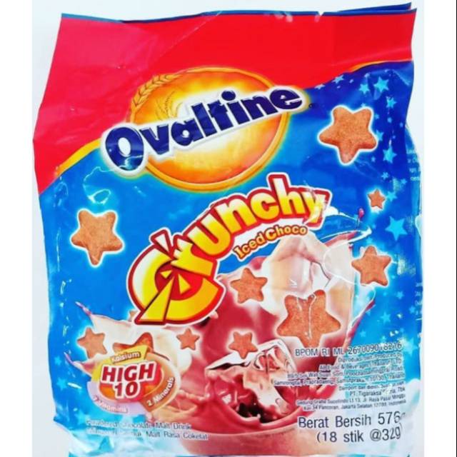 Ovaltine crunchy iced choco 576 gram (18 stick @ 32 gram)