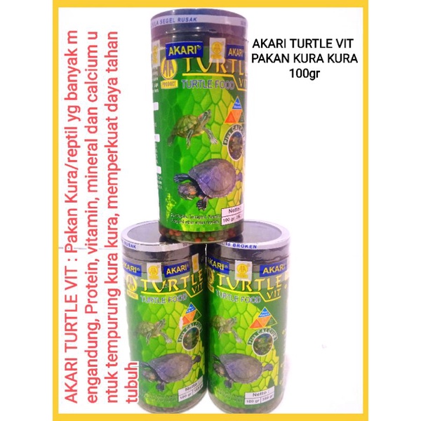 PAKAN KURA KURA AKARI TURTLE VIT / MAKANAN KURA KURA 100gr