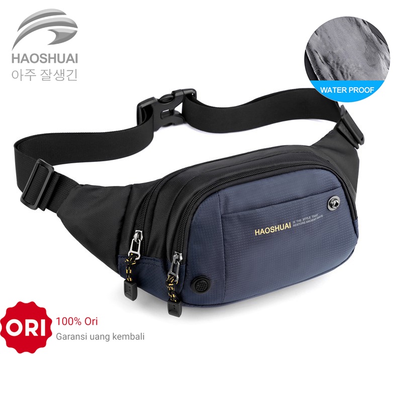 HAOSHUAI 6801 Tas Selempang Pria Wanita Waistbag Waterproof WATCHKITE WKOS