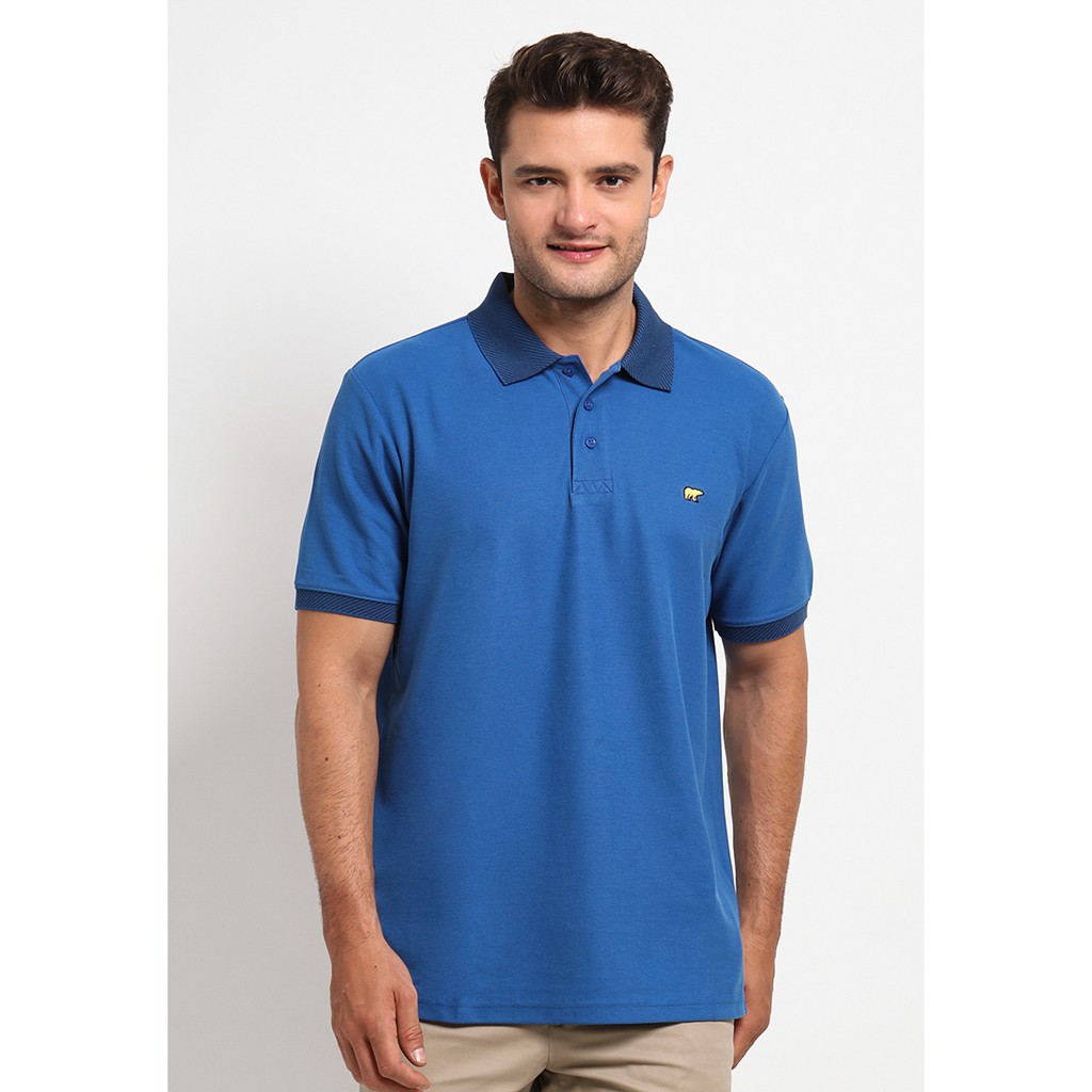  JACK  NICKLAUS  NEVEL POLO  SHIRT REGULAR FIT BIRU Shopee 