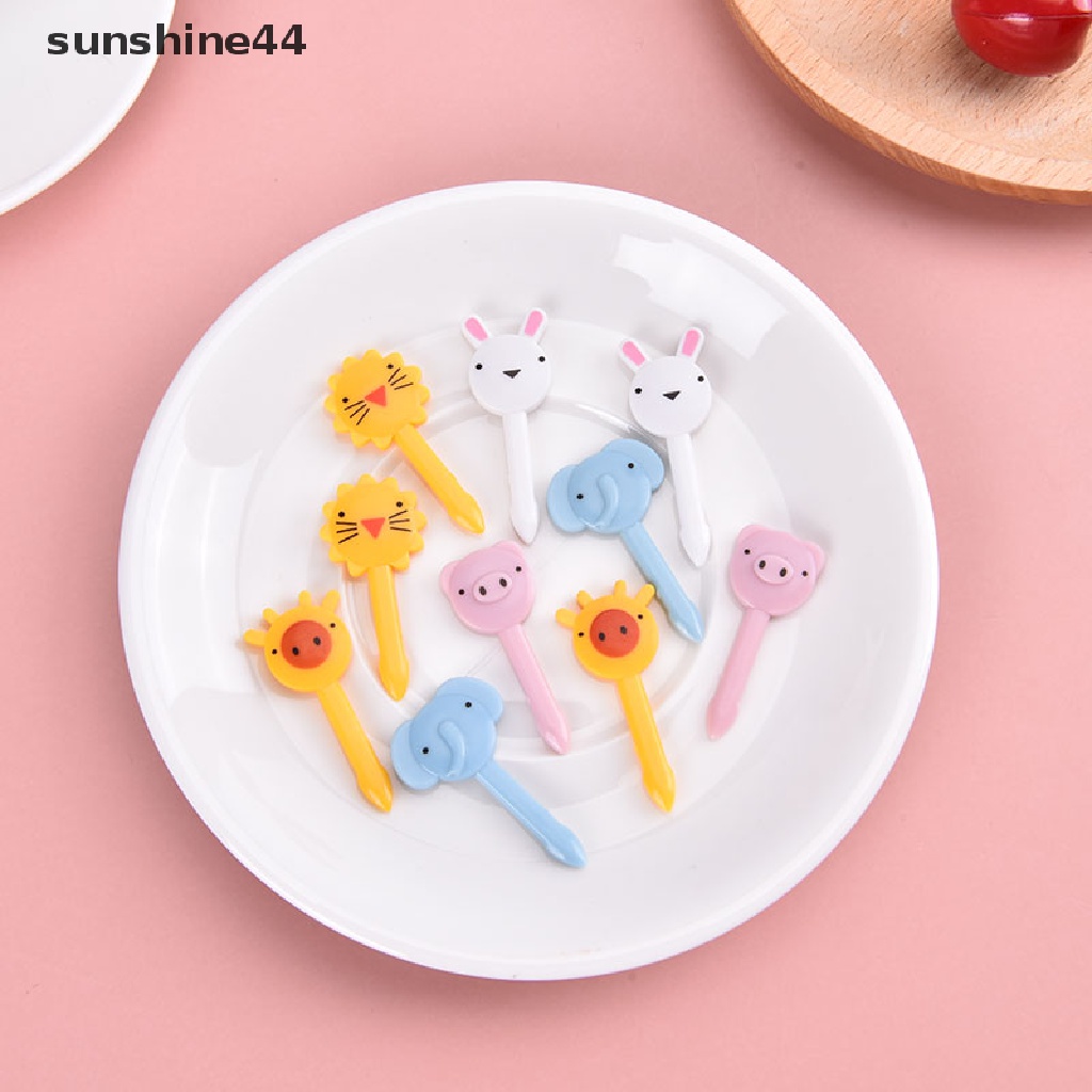 Sunshine Garpu Buah Mini Desain Kartun Untuk Dekorasi Pesta