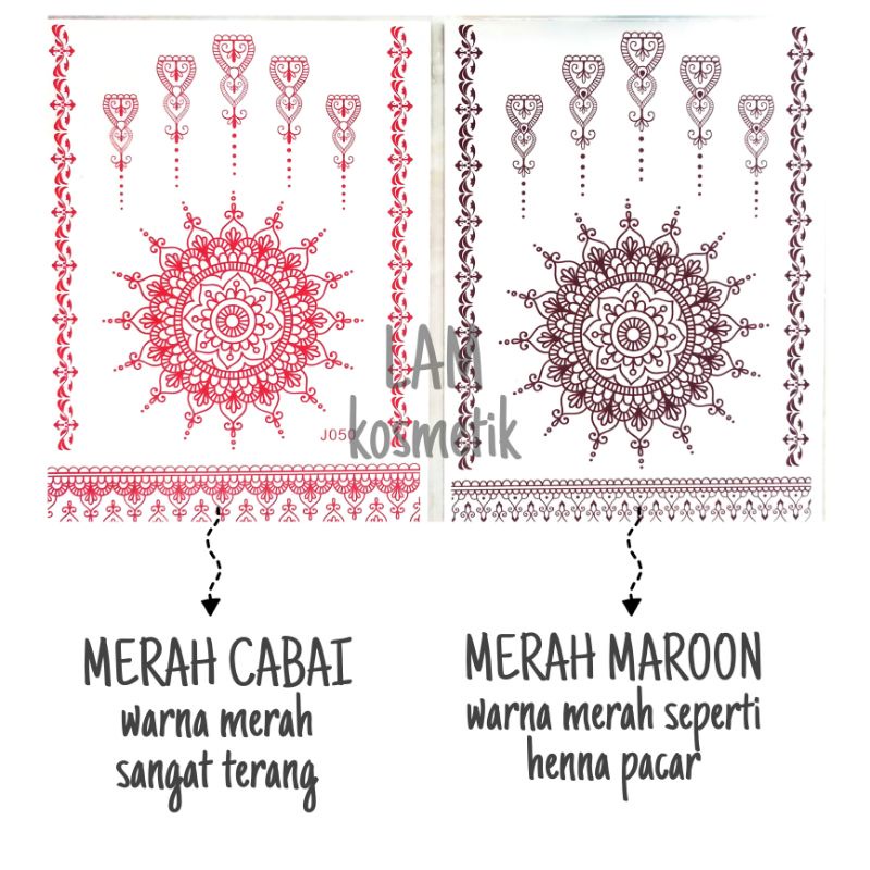 HENNA INSTAN/HENNA TATO/HENNA PUTIH/ HENNA MERAH/HENNA MURAH