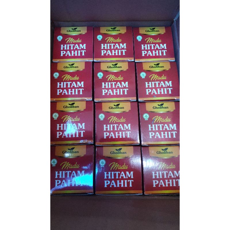 MADU HITAM PAHIT INSULINE GHOLIBAN EXTRA PROPOLIS, GAMAT EMAS  DAN SAMBILOTO ISI +- 470Gr