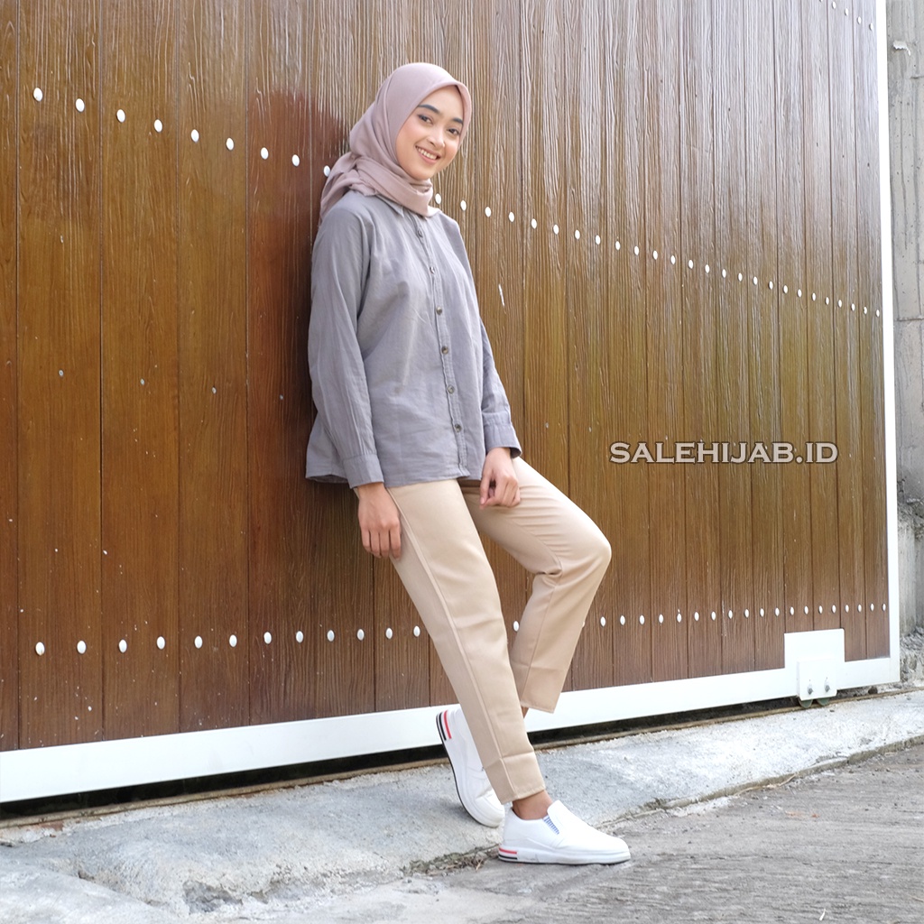 BAGGY PANTS AMERICAN DRILL (celana beggy panjang bagy wanita)-3