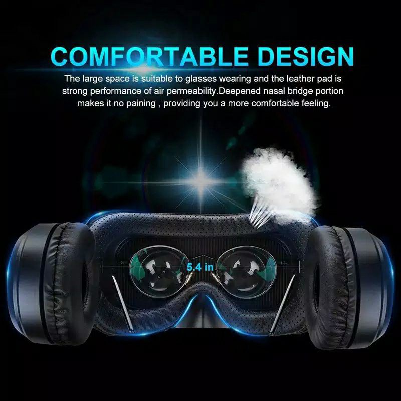 VR 3D Shinecon 6.0 VR Box Virtual Reality 3D Glasses dengan Headphone Termurah