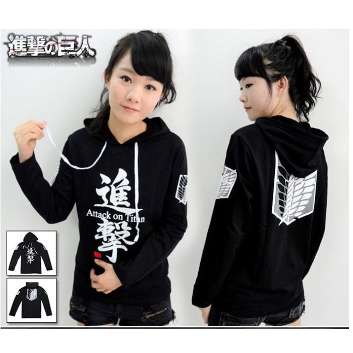 Sweater Anime Attack On Titan Hoodie Jumper Anak