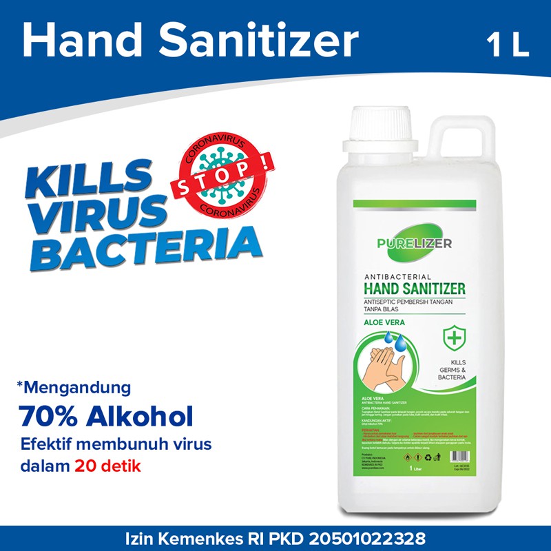 PURELIZER Hand Sanitizer Cair 1 Liter Handsanitizer Refill Spray