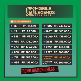 Jual Top Up Diamond Ml Murah Top Up Diamond Mobile Legends Murah Indonesia Shopee Indonesia