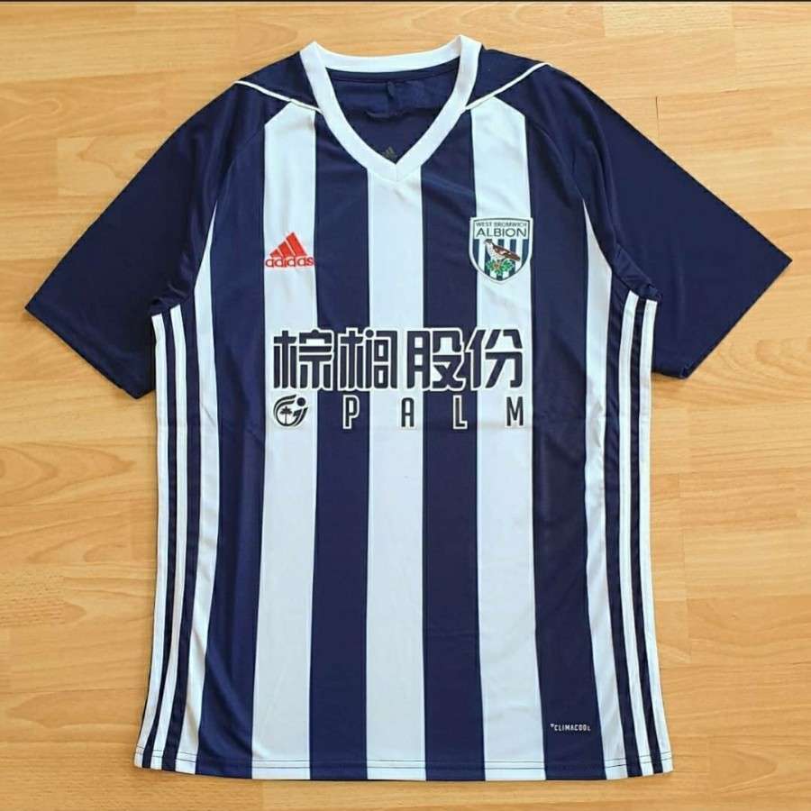 Jersey West Bromwich Albion 2017-2018 Home Baju Bola Inggris England Langka Adidas Grade Ori