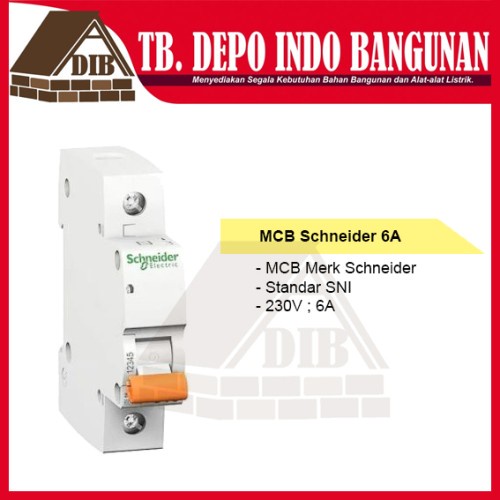 MCB SCHNEIDER 6A SNAIDER 6 AMPERE