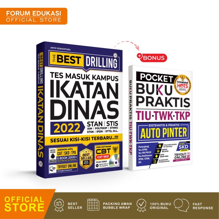 

DISKON HARGA THE BEST DRILLING TES MASUK KAMPUS IKATAN DINAS 2022 KPL042