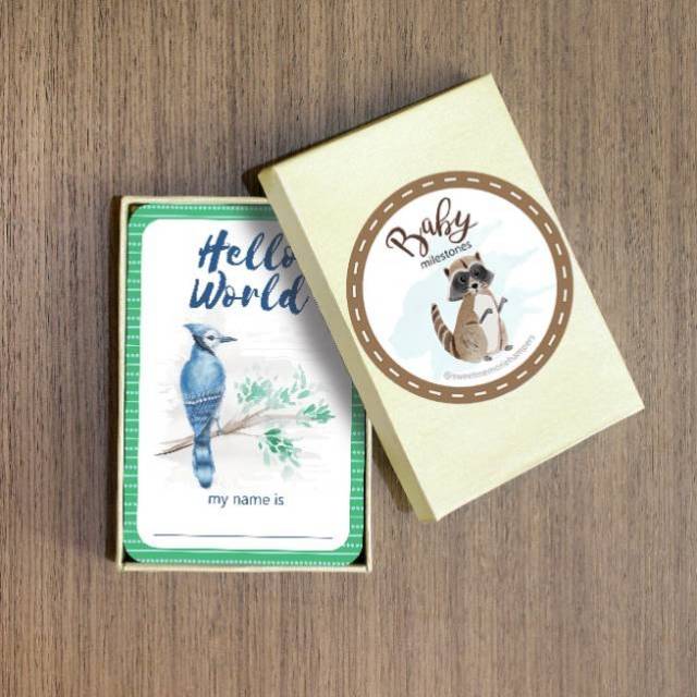 

BABY MILESTONE CARD-ANIMAL WATER COLOR(NO CUSTOM)