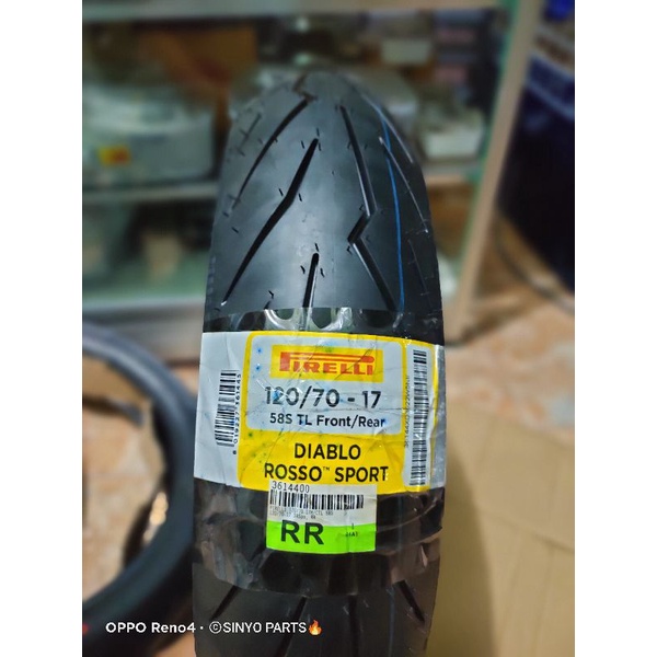 BAN PIRELLI DIABLO ROSSO CORSA 2 - ROSSO SPORT 80/80 ,  80-90 , 90/80 , 100/80 , 110/70 , 120/70-17,
