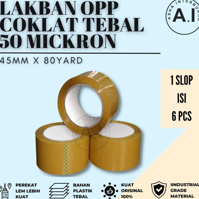 

(BISA COD) Lakban Coklat Selotip Plakban Tebal Lakban Coklat 45MM X 80Yard SPECIAL Kode 1169