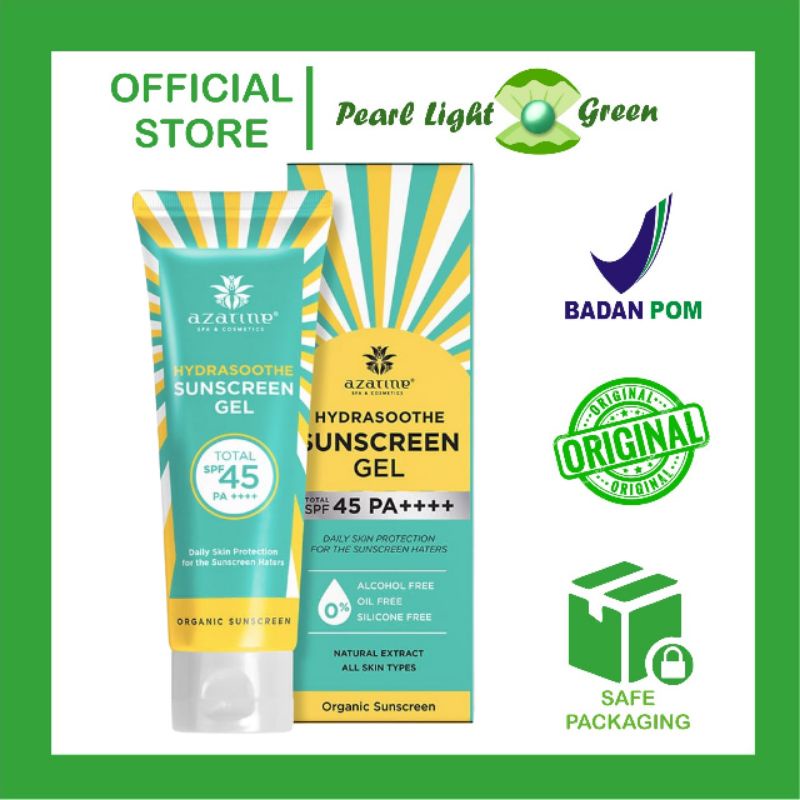 *PLG* Kemasan Baru Azarine Hydrasoothe Sunscreen Gel SPF45 PA++++ Tabir Surya