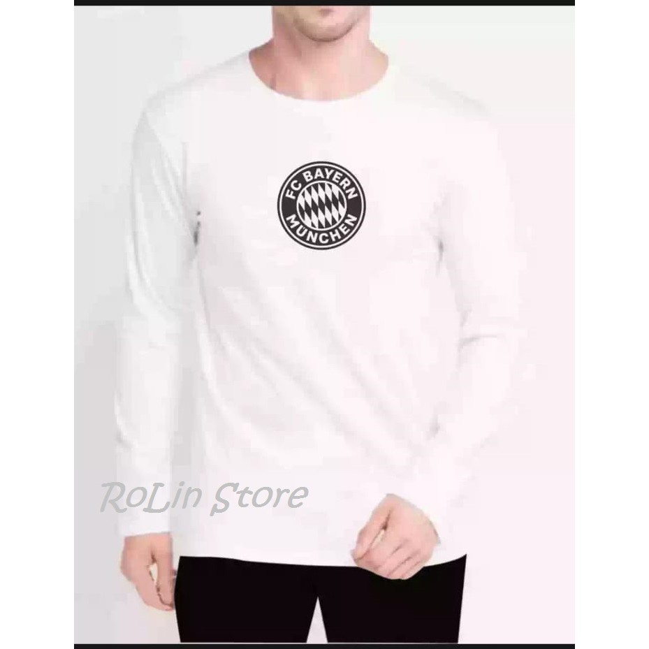 Kaos Pria Wanita Lengan Pendek Panjang Sablon Merah Hitam Navy Putih B4yern Rolin Store