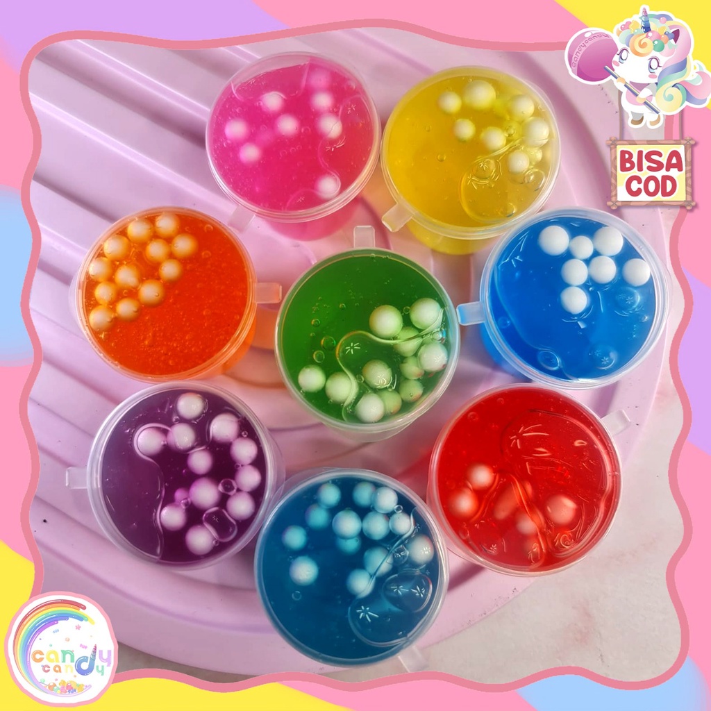 slime mini cup no label by candy tersedia harga grosir