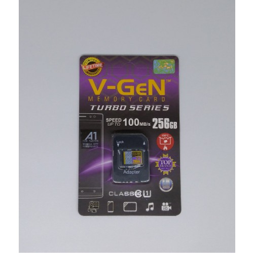 PROMO VGEN Micro SD 8GB/ 16Gg/ 32GB/ 64GB/ 128GB/ 256GB A1 V-GeN Turbo Class 10 Memory Card v-gen