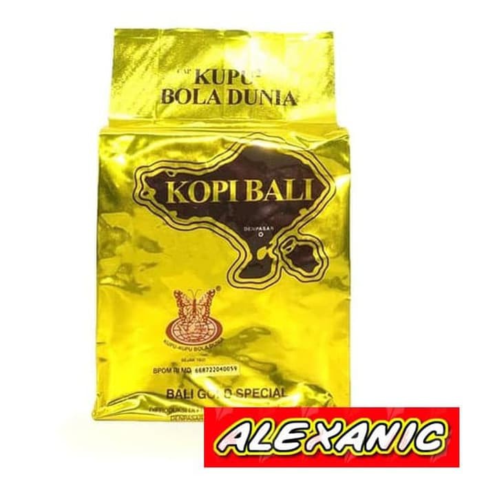 

ALEXANIC Kopi Bali Cap Kupu-Kupu Bola Dunia Kopi Gold Special 100 gram