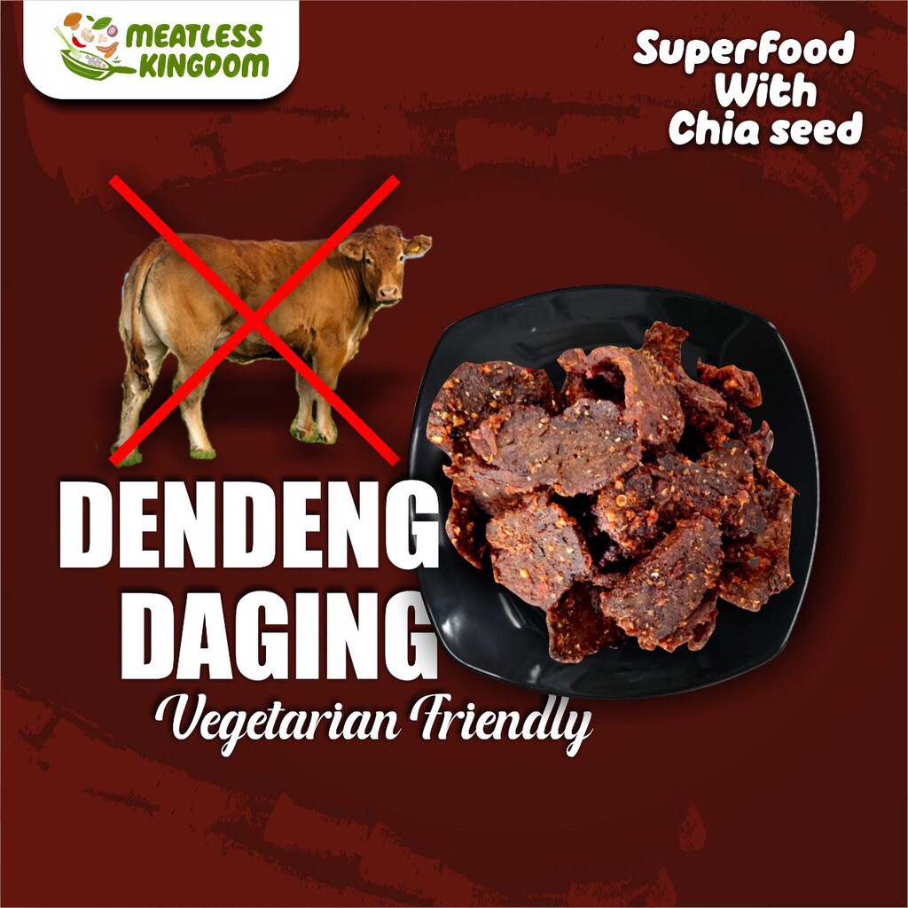 Dendeng Daging Vegan Vegetarian Friendly Ready to Eat Manis 150 gram