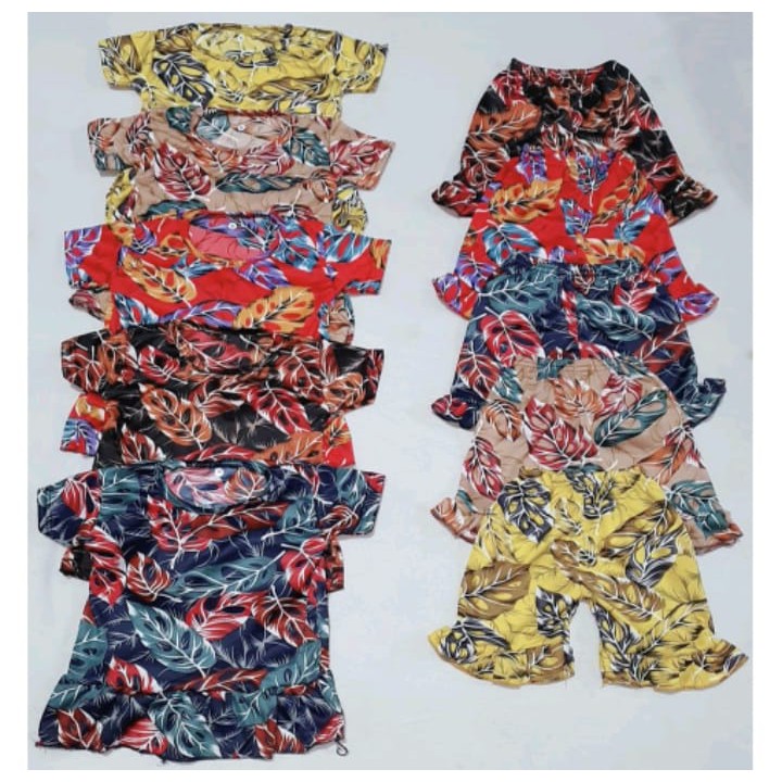 VC-Setelan Ruffle Anak Motif Bunny / Set Ruffle Anak Perempuan