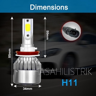 Lampu Led Mobil Headlight zein 1 pcs Lampu Utama C6 H1 H4 H7 H11 9005