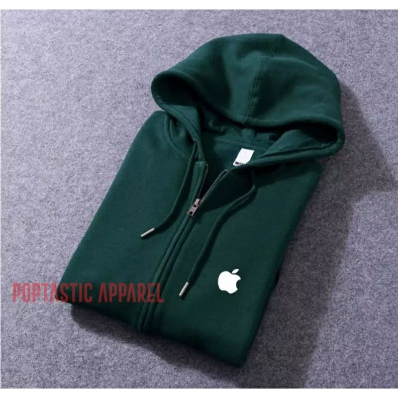 HOODIE PRIA / SWEATER ZIPPER FULLOVER LOGO APPLE SWEATERSHIRT UNISEX CASUAL