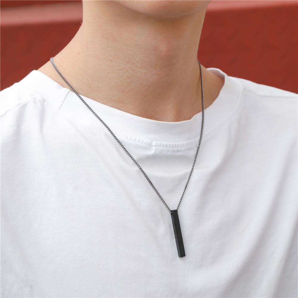 Mxbeauty Kalung Rantai Bentuk Persegi Panjang Bahan Stainless steel Warna Emas