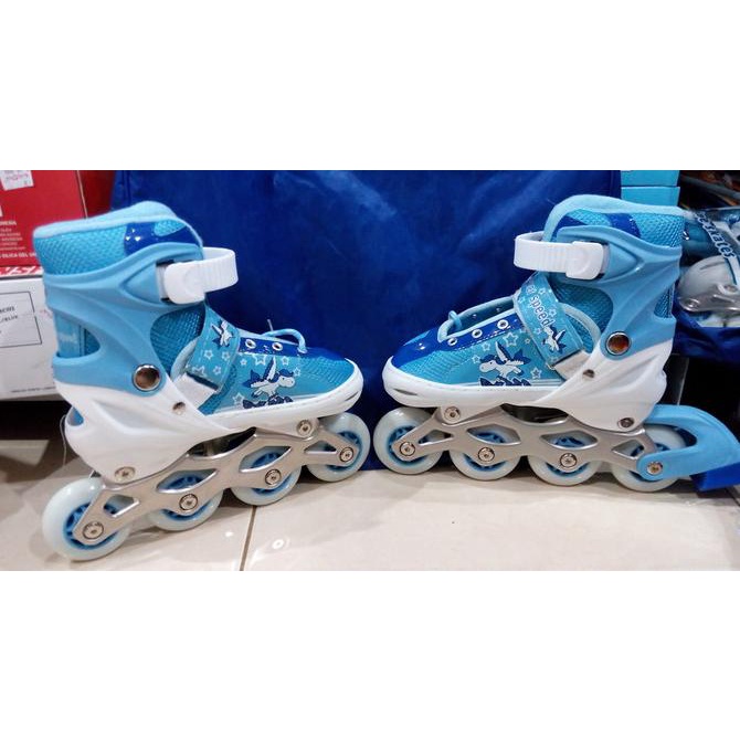 Roller Blade sepatu Roda LED orange Biru Pink