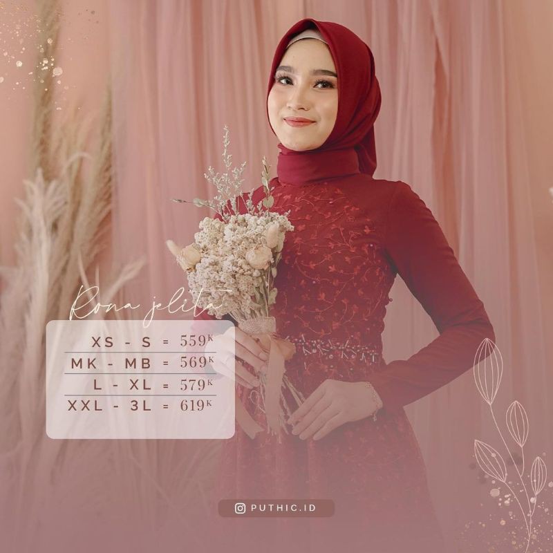 Preloved Puthic - Rona Jelita Bold Maroon