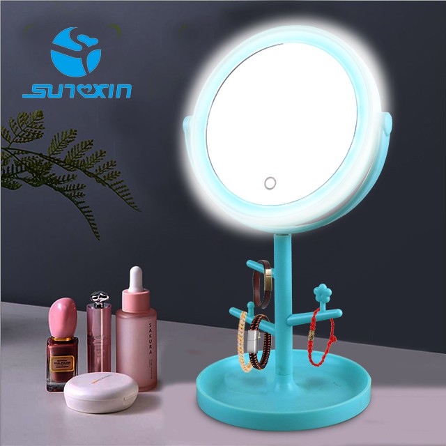 Sunxin Cermin  Makeup Dengan  Lampu  Led  Baterai Shopee 