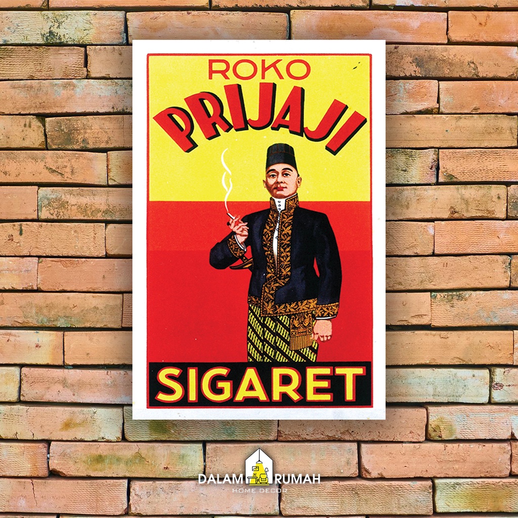 pajangan hiasan dinding kamar wall decor rumah dekorasi iklan jadul vintage roko prijaji