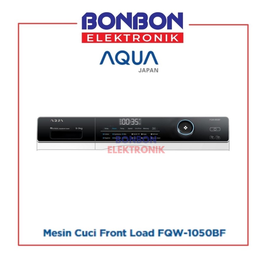 AQUA Mesin Cuci Front Loading 10.5KG FQW-1050BF INVERTER 10.5 KG