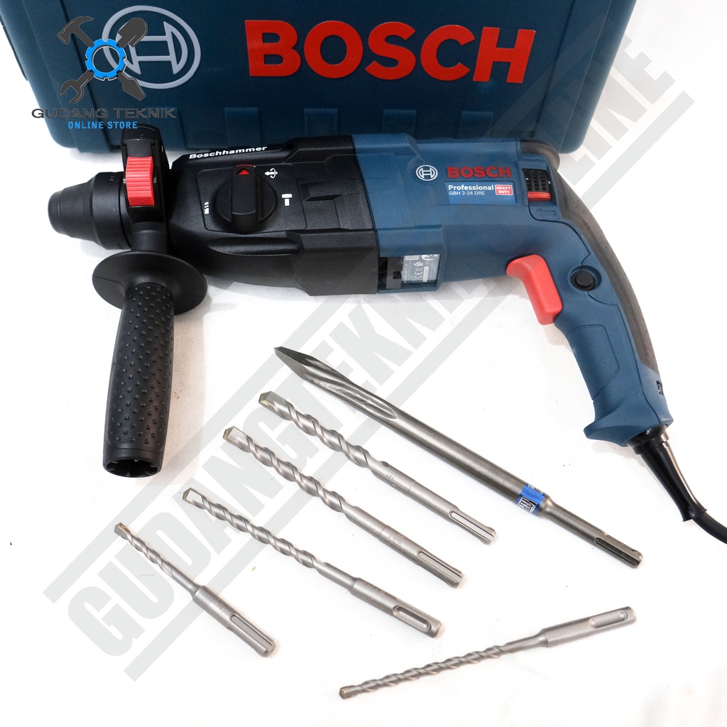 Rotary Hammer 24mm BOSCH GBH2-24DRE / Mesin Bor Tangan Bobok Beton Tembok GBH 2 24 DRE - Bor SDS Plus GBH 2-24DRE BOSCH