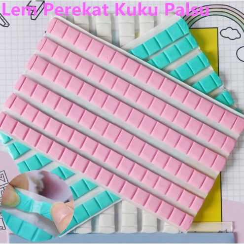 (Full) Lem Perekat Kuku Palsu Reusable Untuk Latihan Nail Art DIY