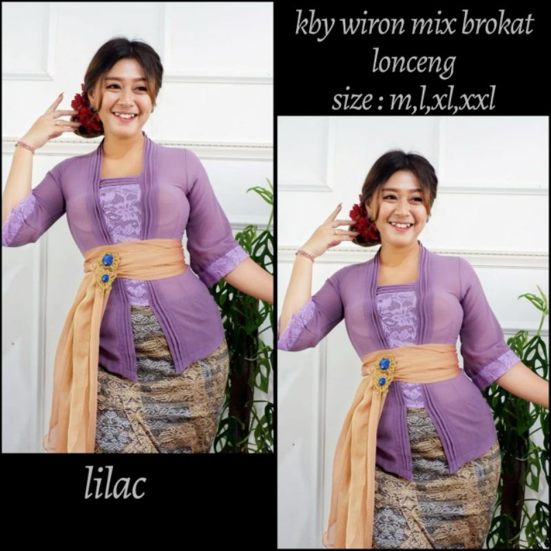 [PROMO] KEBAYA BALI WIRON MIX BROKAT (ATASAN KEBAYA SAJA)