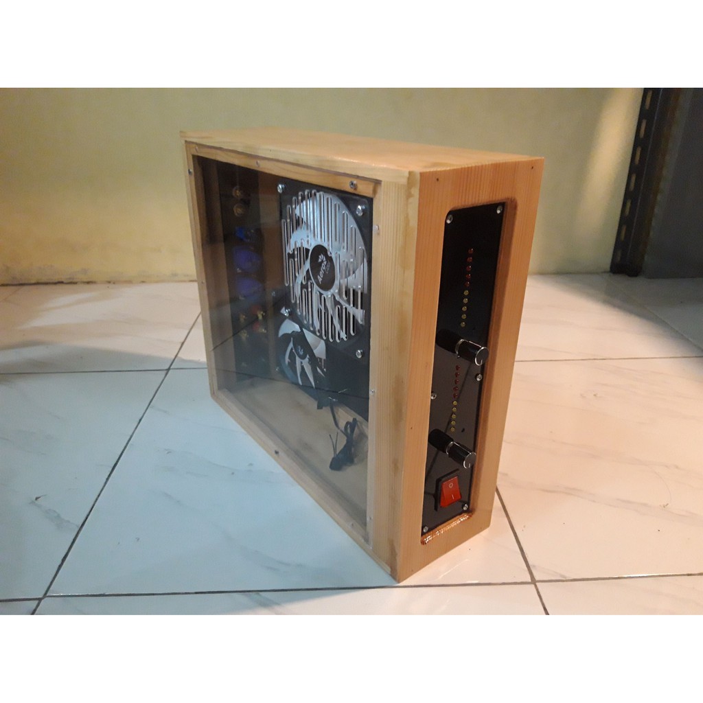 Boks Box Power Amplifier Kayu Akrilik Custom