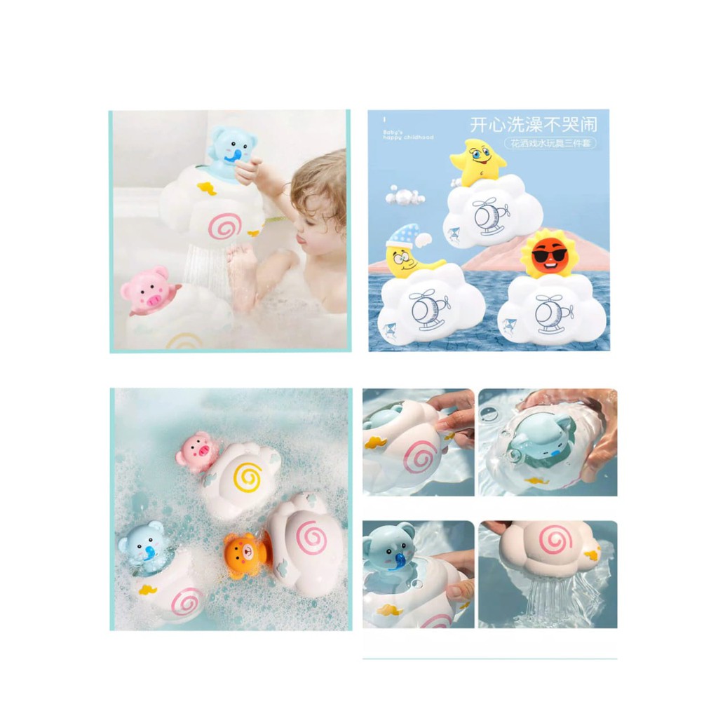 ( zwq ) Mainan Mandi Anak Awan Hujan, Awan Shower Bath Toys