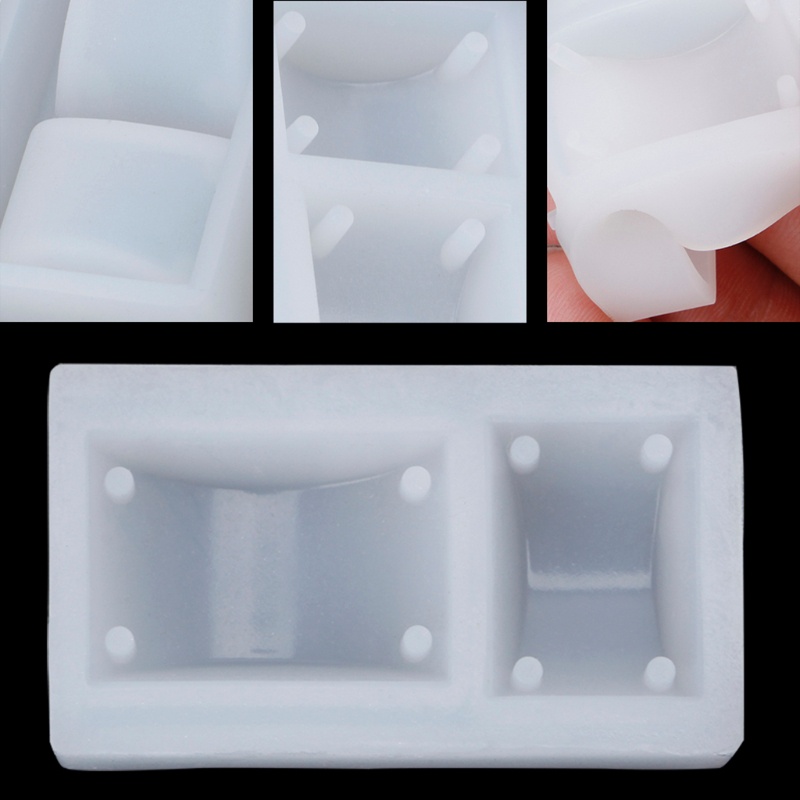 SIY  Rectangle Silicone DIY Mold Bracelet Pendant Jewellery Making Mould Resin Hole