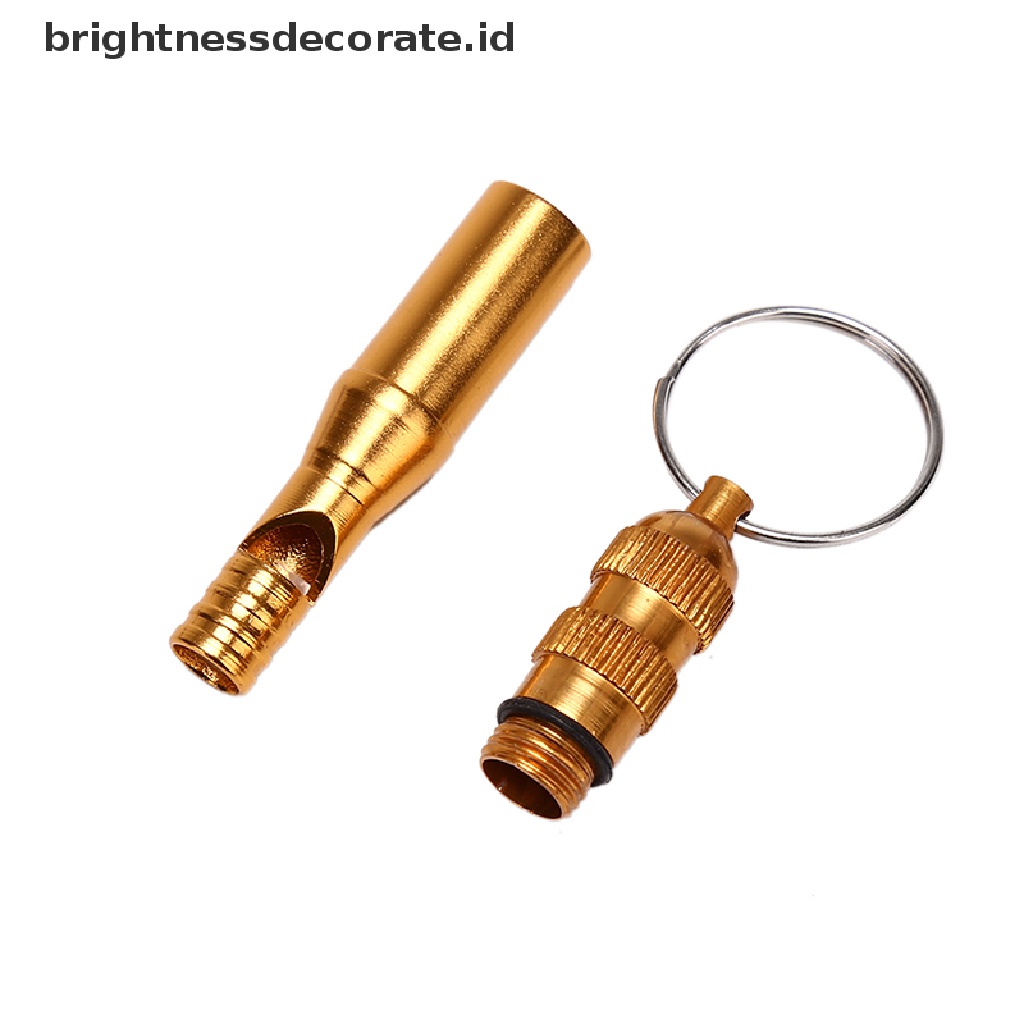 1pc Peluit Darurat Bahan Aluminum Untuk Camping