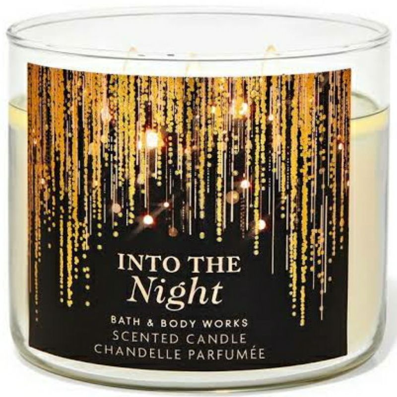 BATH &amp; BODY WORKS BBW INTO THE NIGHT ITN 3-WICK SCENTED CANDLE 411 G LILIN WANGI 3 SUMBU UKURAN BESAR PENGHARUM RUANGAN