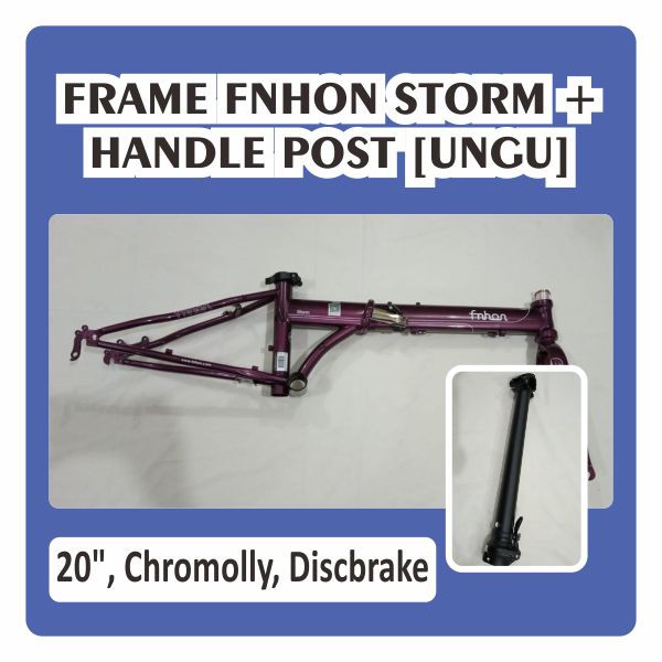 Frame Fork HP FNHON Storm Ungu Metalic Bright Purple Burgundy Discbrake Disc Brake DB