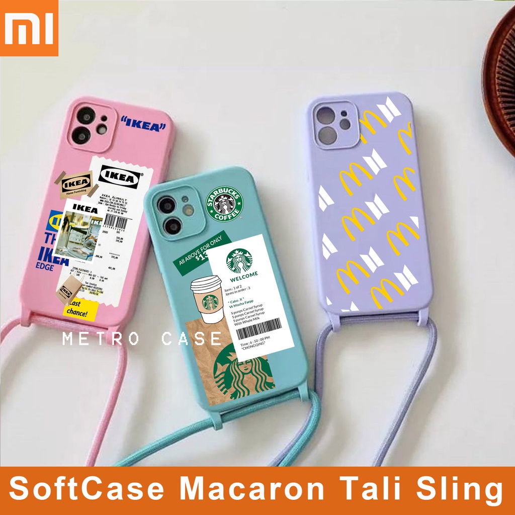 SoftCase Tali Sling Macaron Xiaomi M3 9T POCO X3 R.4A R.5A R.6A REDMI 10 7 REDMI 8 REDMI 8A [M02]