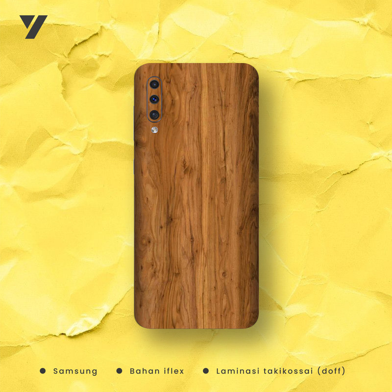 Jual Skin Case Samsung Galaxy A50 Fullbody (2 Skin) Custom - Wood