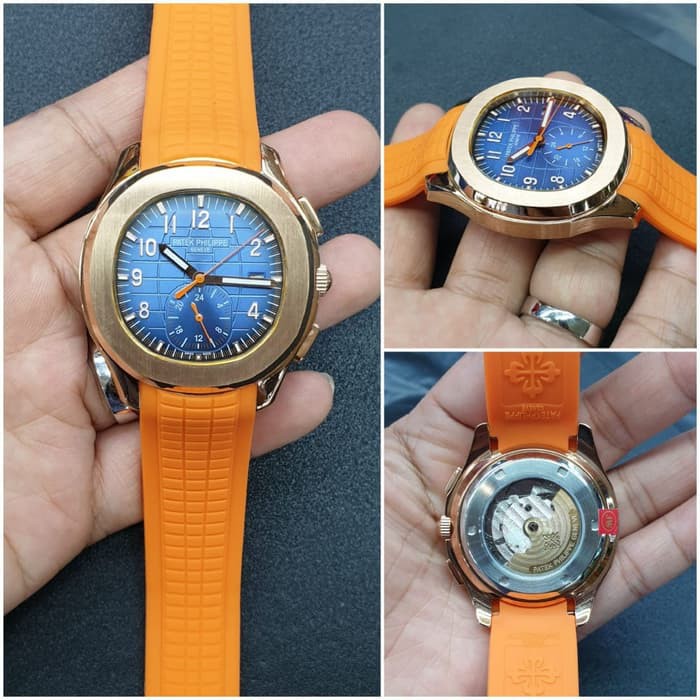 PATEK PHILIPPE AUTOMATIC SUPER PREMIUM BODY ROSEGOLD RUBBER STRAP
